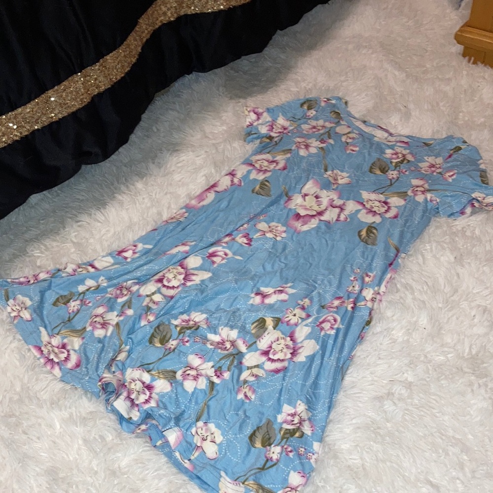 Blue cute cover up dress